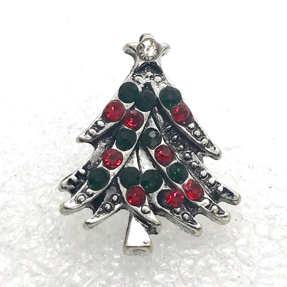 Christmas Tree snap button 20mm gingersnaps ASN20